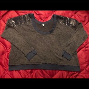 Free People cropped sequin sweater